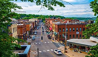 Aerial view of Stillwater, Minnesota.