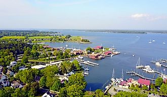 Chesapeake Bay with boats in St Michaels, Maryland.