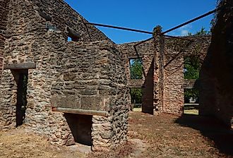 Ruins of the Old West cavalry post at Ft. Washita, Oklahoma. Editorial credit: Daniel Koglin / Shutterstock.com
