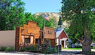 Medora, North Dakota ND US near the Badlands and Theodore Roosevelt National Park. Editorial credit: Dennis MacDonald / Shutterstock.com