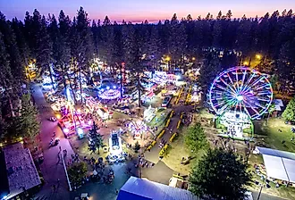 Clark County Fair, Nevada, at night.