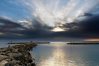Lake Winnebago, Wisconsin, US.