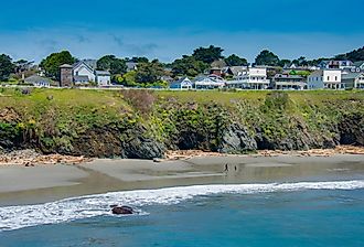The seacoast village of Mendocino, California.