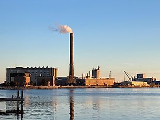 The Jones Island Water Reclamation Facility in Milwaukee, Wisconsin (United States).