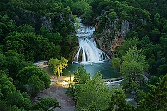 The spectacular Turner Falls, Oklahoma.
