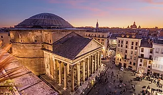 Overlooking the Pantheon in Rome.