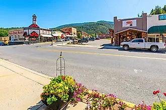 McKinley Avenue, the main street through the historic town of Kellogg, Idaho