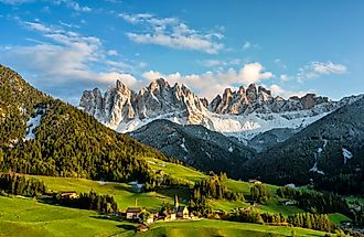 Beautiful landscape of Italian dolomites - Santa Magdalena