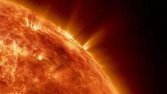 Earth's sun in deep space.