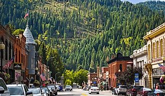 Street view in Wallace, Idaho.