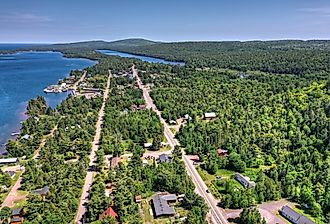Overlooking Copper Harbor, Michigan.