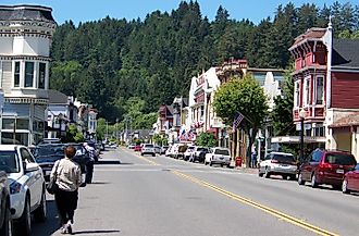 Street in Ferndale, California. Editorial credit: mikluha_maklai / Shutterstock.com.