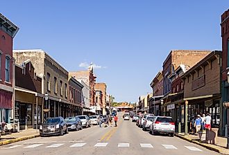 The old business district on Main Street in Van Buren. Image credit Roberto Galan via Shutterstock.com