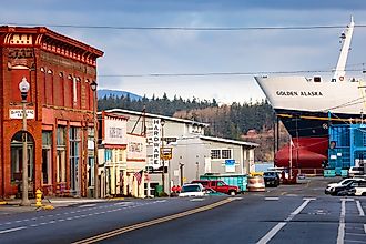 A cruise ship in Anacortes, Washington.
