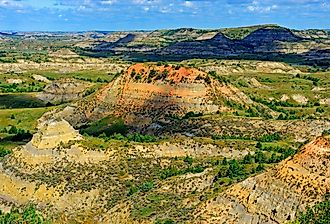 Badlands in the Little Missouri National Grassland, North Dakota.
