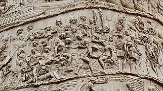 Trajan’s Column depicting ancient Roman army.