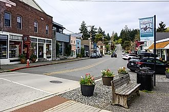 Cityscape view along 1st Street in Langley, Washington on Whidbey Island, Ian Dewar Photography on iStock.com