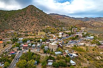 Aerial view of Jerome, Arizona.