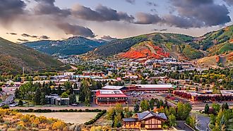 Aerial view of Park City, Utah.