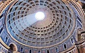 Pantheon in Rome, made with Roman concrete.
