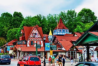 Bavarian-style buildings in Helen, Georgia. Image credit PQK via Shutterstock