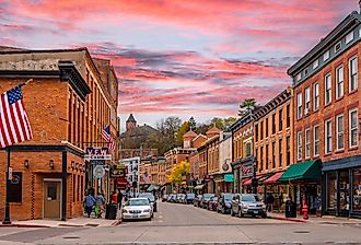 Historical Main Street in Galena, Illinois. Image credit Nejdet Duzen via Shutterstock.com