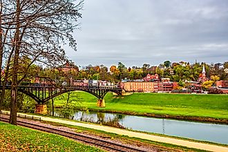 The charming riverside in Galena, Illinois. 