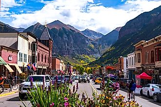 Telluride Colorado Landscape with Passing Summer Rain Storm