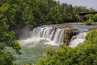 Little River Falls in the Little River Canyon National Preserve, Alabama.