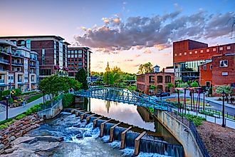 Falls Park in Greenville, South Carolina, USA