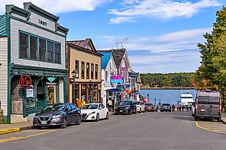 Main Street in Bar Harbor, Maine. Image by Sean Xu via Shutterstock.