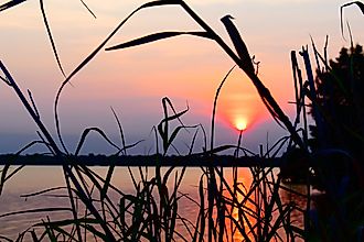Sunrise at Spanish Lake in New Iberia, Louisiana.