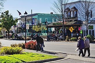 street view in Frankenmuth, Michigan via RiverNorthPhotography on iStock.com