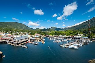 Aerial view of Ketchikan, Alaska.