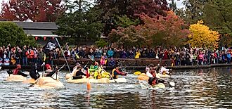 West Coast Giant Pumpkin Regatta in Tualatin, Oregon. Image credit: ltalarico / Shutterstock.com.