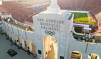 Los Angeles Memorial Coliseum, home to USC football, Olympics and other events. Editorial credit: Chad Robertson Media / Shutterstock.com