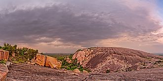 The Enchanted Rock near Fredericksburg, Texas. Shutterstock.com