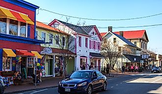 Street view in St. Michaels, Maryland.