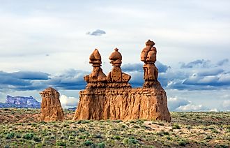 Hoodoo formations in Goblin Valley State Park, Utah