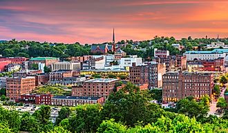 The skyline of Lynchburg in Virginia.