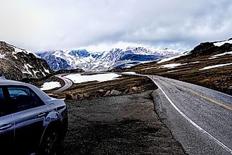 Spectacular view at Beartooth Highway Summit, Wyoming.
