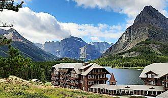 Many Glacier Hotel in Glacier National Park.