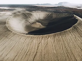 The giant crater of Dimmuborgir, Iceland. One of many craters to hit Earth. 