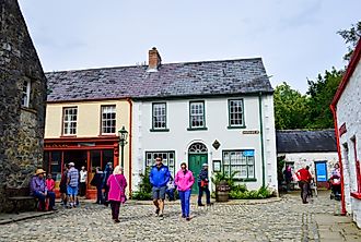 People visit Ulster American Folk Park in Northern Ireland, the UK.