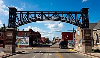 Sedalia Historic District in Sedalia, Missouri, USA. Editorial credit: Joseph Sohm / Shutterstock.com