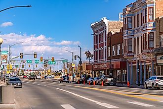 Historic downtown district of Cheyenne, Wyoming. Image credit: Heidi Besen / Shutterstock.com.