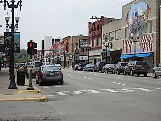 Downtown Ottawa, Illinois, USA.
