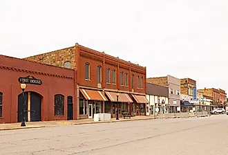 The old business district on Main Street, Wagoner. Editorial credit: Roberto Galan / Shutterstock.com