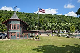 Depot Park, in the village of Hammondsport.
