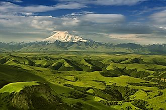 Mount Elbrus in the Caucasus.